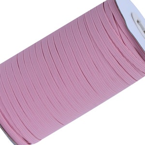 Pink 1/4 inch Elastic for sewing 6mm Elastic for Face Mask - Skinny Elastic By Yard Thin Elastic - DIY Face Mask Roll Band Rope Cord