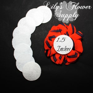 25 White Felt Circles 1.5 Inches - Felt Circle - Extra Large Felt Circle - Die Cut Felt Circles - Felt Circles...Felt Circles - DIY