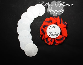25 White Felt Circles 1.5 Inches - Felt Circle - Extra Large Felt Circle - Die Cut Felt Circles - Felt Circles...Felt Circles - DIY