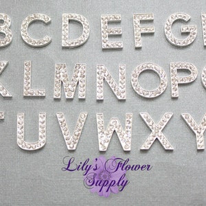 Letters Rhinestone, Choose letter Choose Quantity,  Rhinestone letters, Flatback Rhinestone Embellishment, Rhinestone Silver and Gold