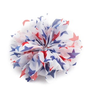 4th of July Stars Lotus Leaf - Ballerina Flower - Chiffon Flower -  Folded Flower - Fabric Flower - Tutu Flower - Independence Day Flower