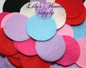 25 Grab Bag Felt Circles 1.5 Inches - Felt Circle - Extra Large Felt Circle - Die Cut Felt Circles - Felt Circles...Felt Circles - DIY