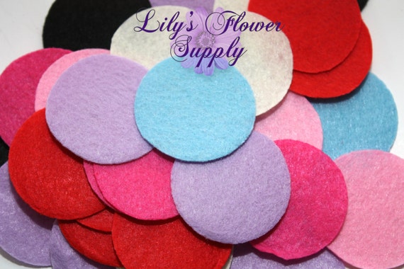 25 Grab Bag Felt Circles 1.5 Inches Felt Circle Extra Large Felt Circle Die  Cut Felt Circles Felt Circlesfelt Circles DIY 