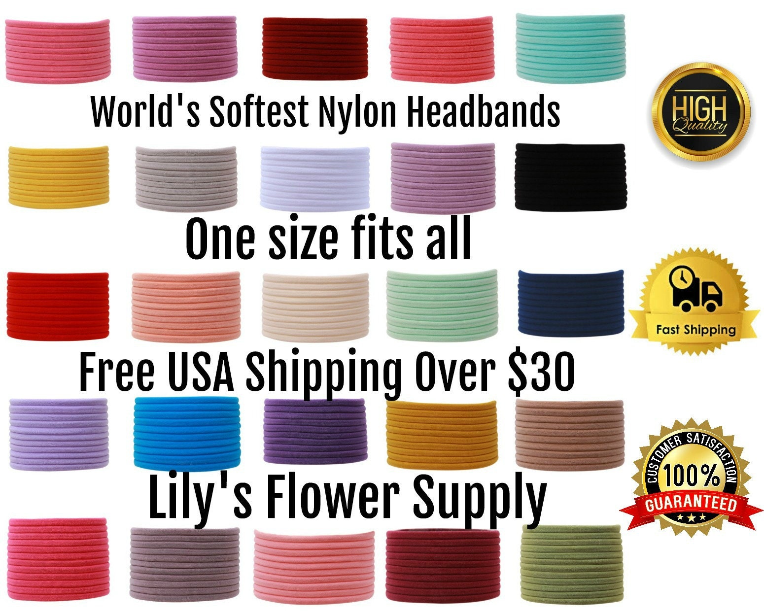 Nylon Headbands Nylon Baby Headbands Nylon Headbands Bulk Etsy
