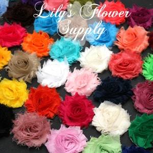 Shabby Flowers Chiffon Flowers 56 Colors Shabby Chic Wholesale Shabby Flowers U Choose Colors 1/2 or 1 yard image 2