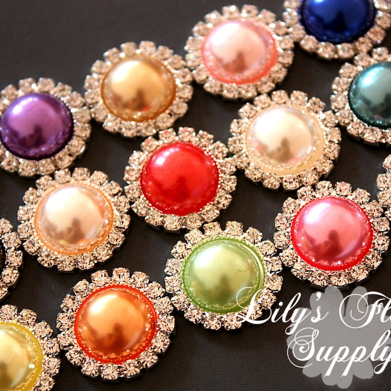 Rhinestone Button - Etsy