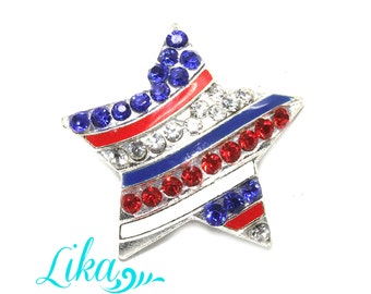 Amerikaanse sterren Strass knop - 4th of July Rhinestone - Flatback Rhinestone - Kies hoeveelheid - Metal Rhinestone - Amerikaanse - groothandel
