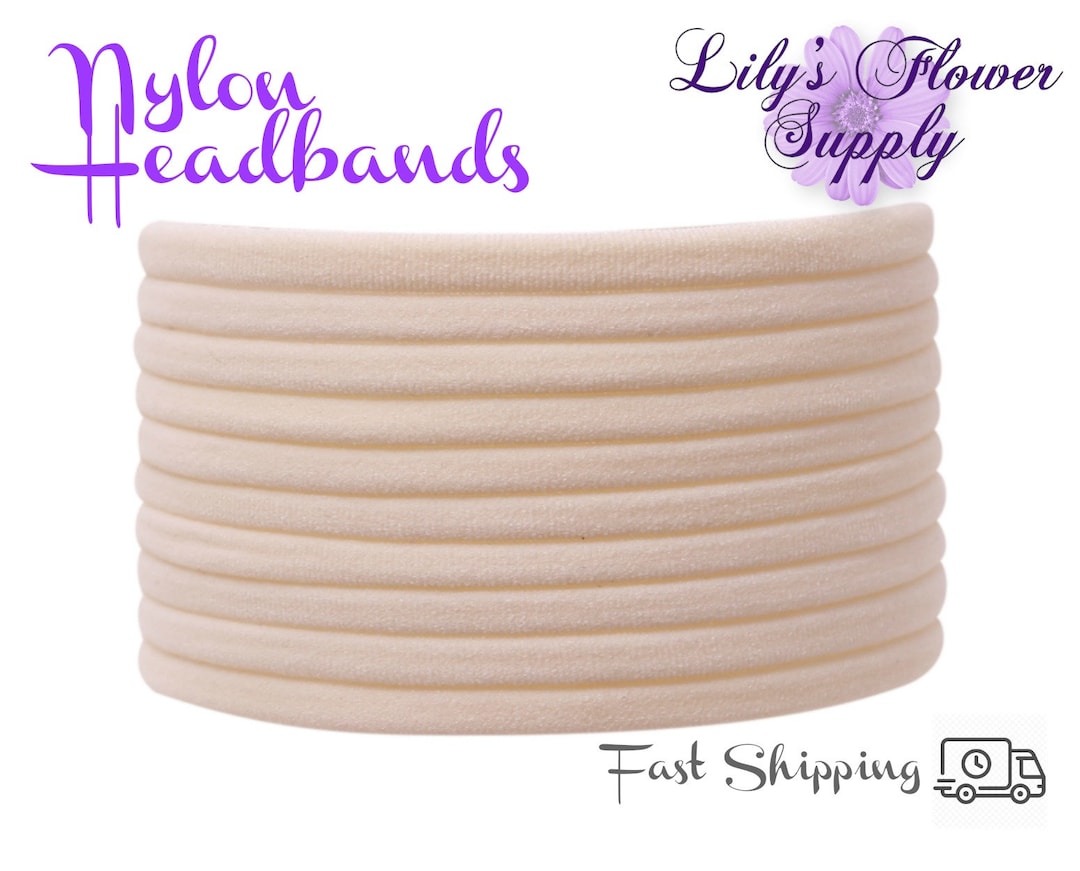 Ivory Nylon Headbands, Nylon Baby Headbands, Nylon Headbands Bulk