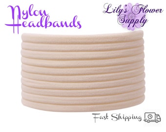 Diademas de nylon marfil, diademas de nylon para bebés, diademas de nylon a granel, suministro de diadema, diy baby headbands. Diadema de nylon, diy diademas