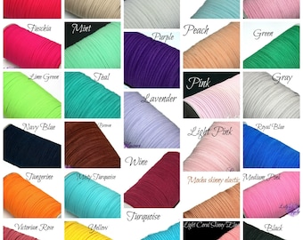 10 Yards 1/8 inch Elastic - You choose colors - Skinny Elastic - Elastic By Yard - Thin Elastic - DIY - Elastic for Face Mask