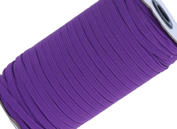 Purple 1/4 Inch Elastic for Sewing 6mm Elastic for Face Mask Skinny Elastic  by Yard Thin Elastic DIY Face Mask Roll Band Rope Cord 