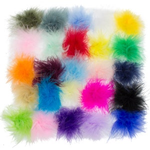 Marabou Feathers - Marabou Feather Puffs - Marabou Feathers Bulk - You Choose Colors and Quantity - Feather Puff - Marabou Feather BOA