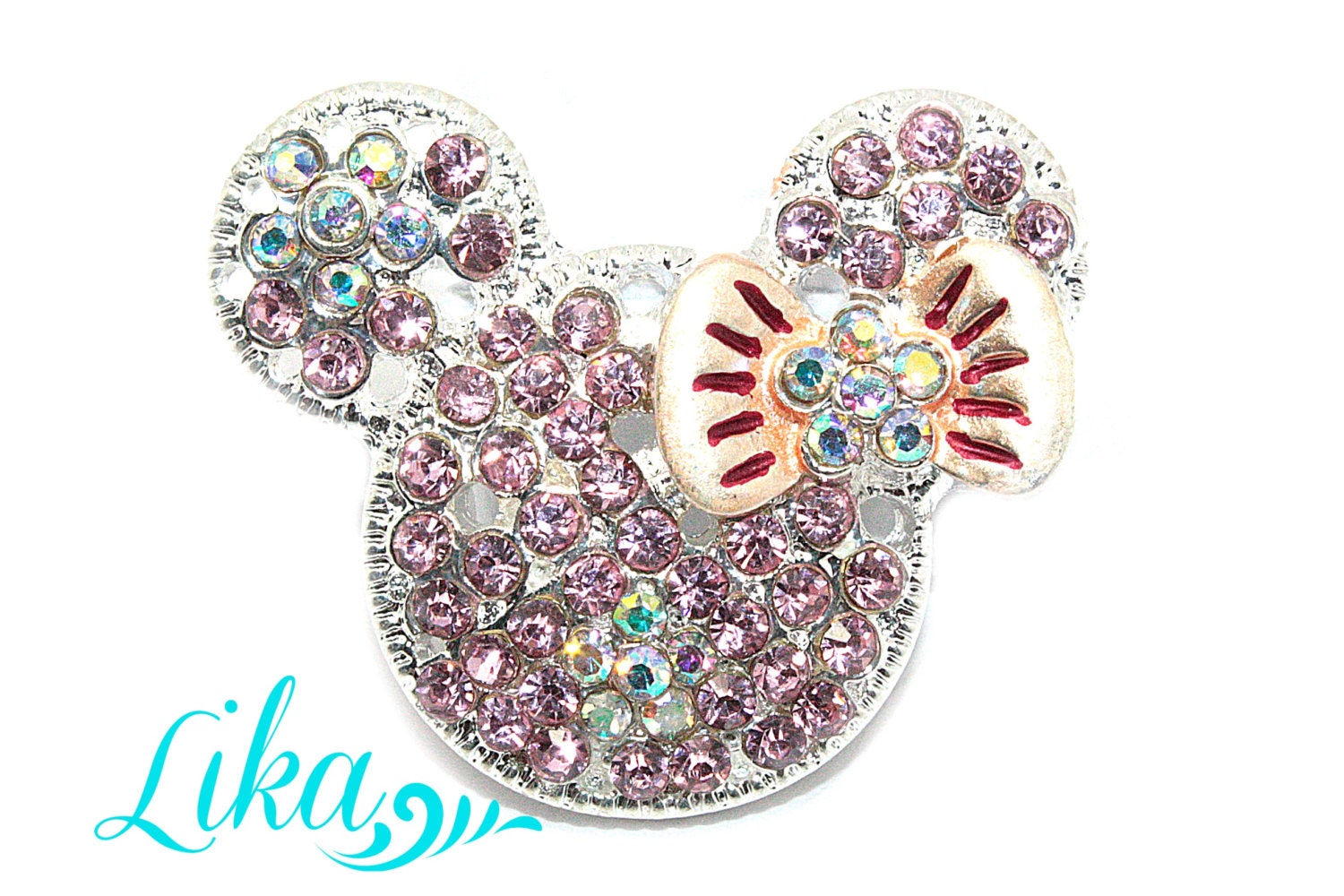 Mouse Rhinestone Mouse Head Rhinestone Button - Mouse Rhinestone - Flatback Rhinestone ...