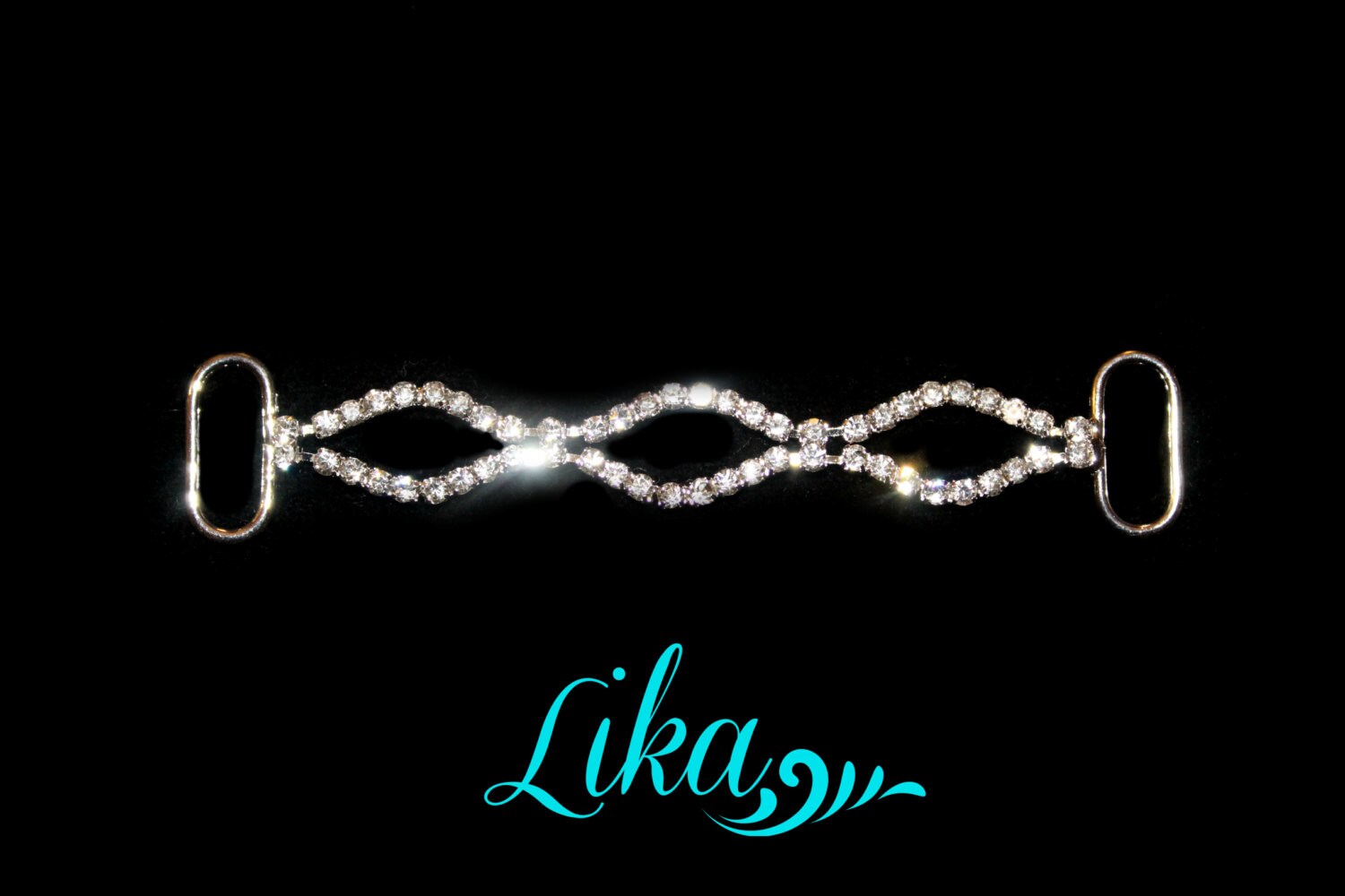 connecters ブレスレット Rhinestone Connector - Clear Rhinestone Connector - Silver