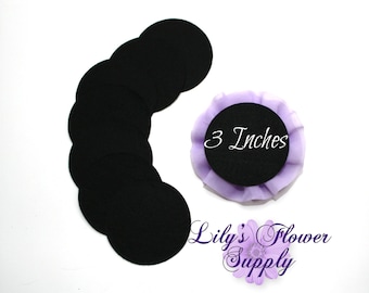 25 Black Felt Circles -2.75 "- 3" Felt Circle - Extra Large Felt Circle - Die Cut Felt Circles - Felt Circles...Felt Circles - DIY