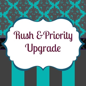 Upgrade to Priority Mail and Rush Processing