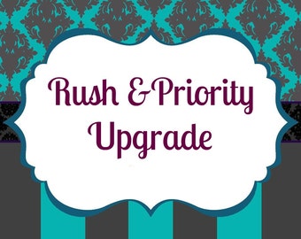 Upgrade to Priority Mail and Rush Processing