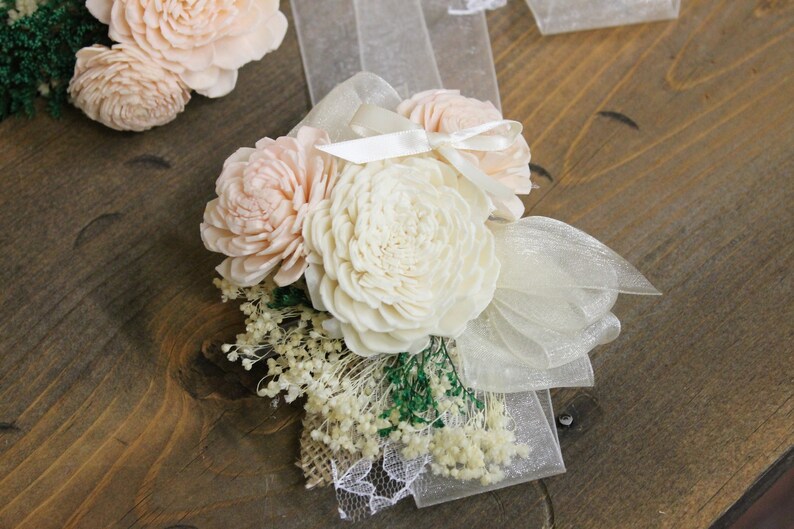 Blush Pink Corsage Sola Corsage Flower Girl Corsage Minnie Mouse Corsage Mickey Mouse Corsage Bridesmaid Corsage Sola Flower Corsage