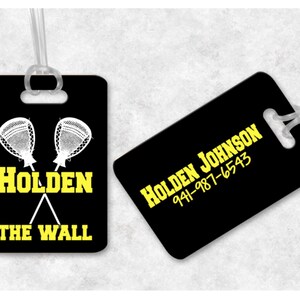 Lacrosse Goalie Bag Tag, Lacrosse Goalie Gifts, Men&#39;s Lacrosse, Lacrosse Backpack Tag, Lacrosse Luggage Tag, Boys Lacrosse, Lax Luggage Tag