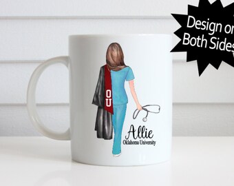 Personalized Nurse Graduation Gift Mug, Doctor Graduation Gift, RN Graduation Gifts, Nursing School Graduation, Medical School Graduation