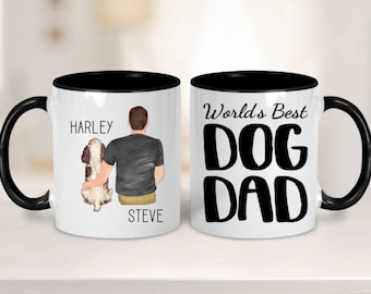 World's Best Dog Dad Mug, Dog Lover Gift, Custom Dog Dad Mug, Dog Dad Gift, Personalized Dog Mug, Dog Dad Gift, Pet Parent Mug, Dog Mug