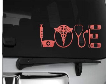 Infermiera Decal, Infermiera Amore, Infermiera Adesivo, RN Decalco,RN Adesivo, Regalo Studente Medicina, Finitore Coppa Yeti, Decalamiera RTIC, Regalo Terapeuta