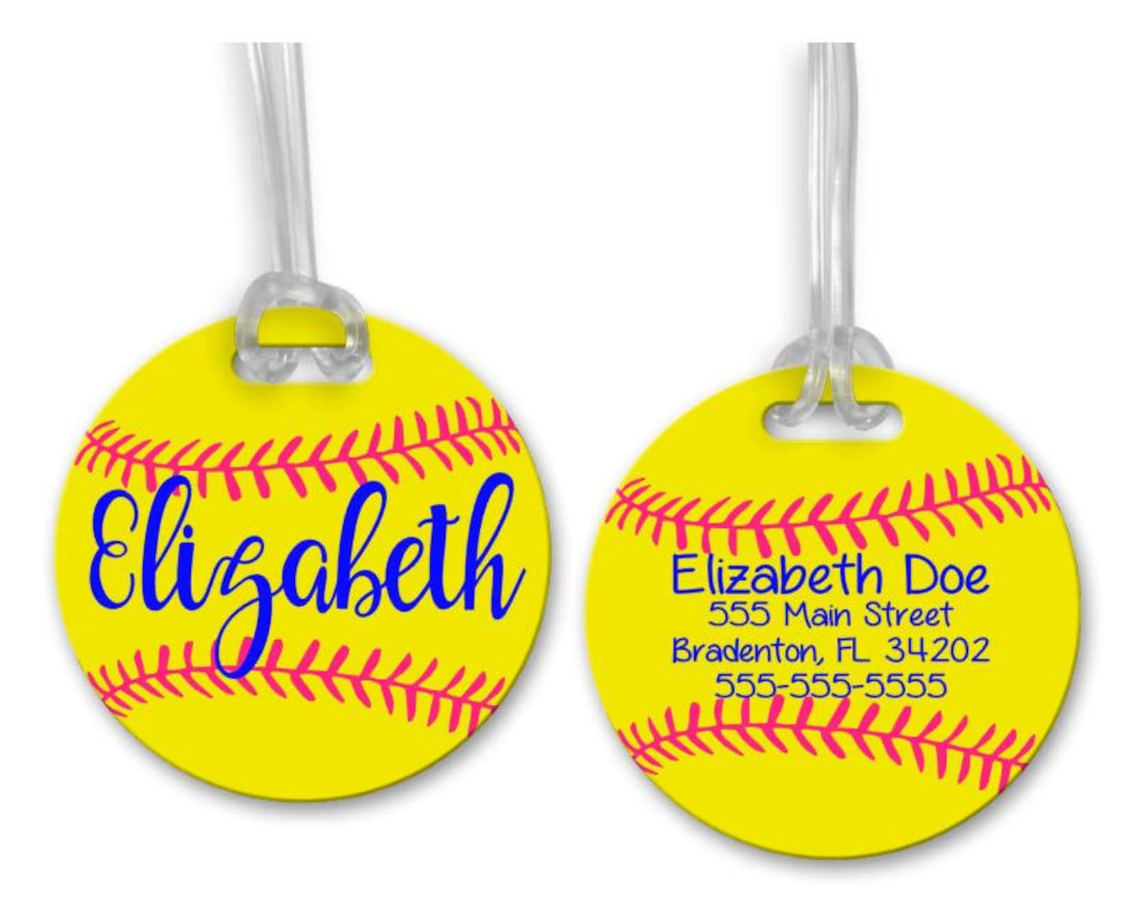 Softball Bag Tag Personalized Softball Tag Softball Gifts Etsy