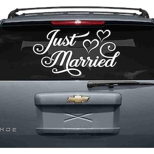 Just Married Car Decal, Just Married Sign for Car, Getaway Car Sign, Wedding Car Decoration, Just Married Car Banner - Various Sizes DIY