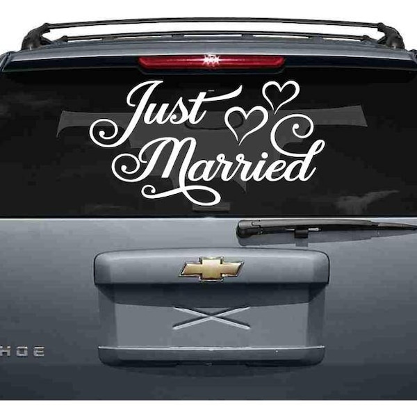Just Married Car Decal, Just Married Sign for Car, Getaway Car Sign, Wedding Car Decoration, Just Married Car Banner - Various Sizes DIY