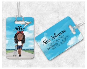 Etiqueta de equipaje de vacaciones personalizada, etiqueta de viaje por carretera para niñas, etiqueta de bolsa de viaje, regalo de viaje para personas mayores, etiqueta de mochila, etiqueta de regalo de viaje, etiqueta de vacaciones