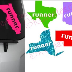 State Runner Decal, Glitter or Regular image 1