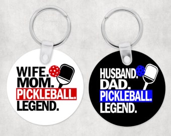 Pickleball Legend Keychain, Pickleball Bag Tag, Personalized Pickleball Bag Tag, Pickleball Gifts, Custom Sports Bag Tag, Custom Keychain