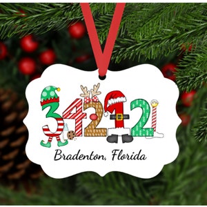 Custom Zip Code Ornament, Personalized Ornament, Christmas Ornaments Personalized, New Home Ornament, Housewarming Gift, Christmas Home