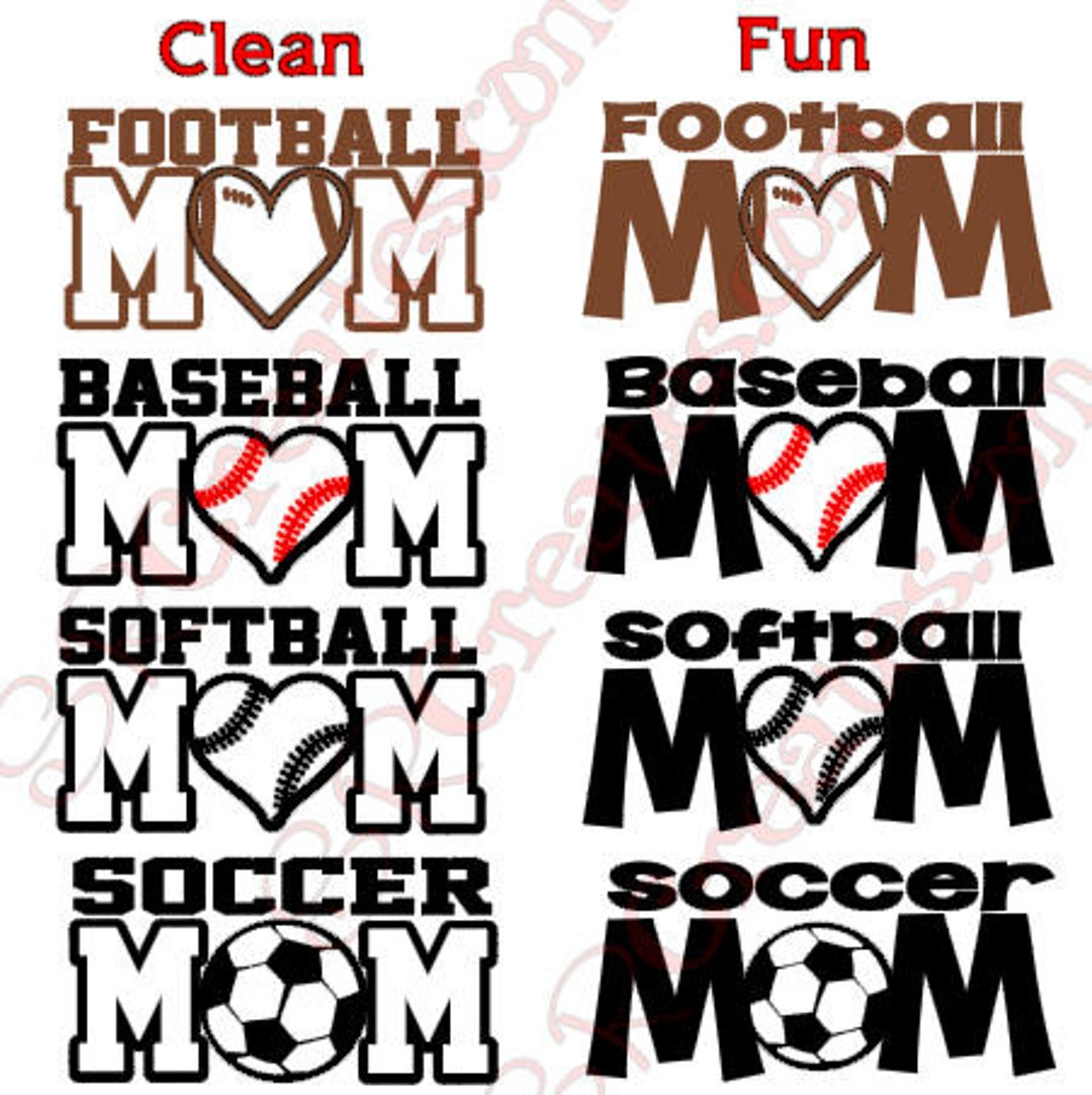 Sports Mom Car Decal, Baseball Mom, Football Mom, Soccer Mom, Softball