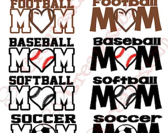 Sports Mom Car Decal, Baseball Mom, Football Mom, Soccer Mom, Softball Mom