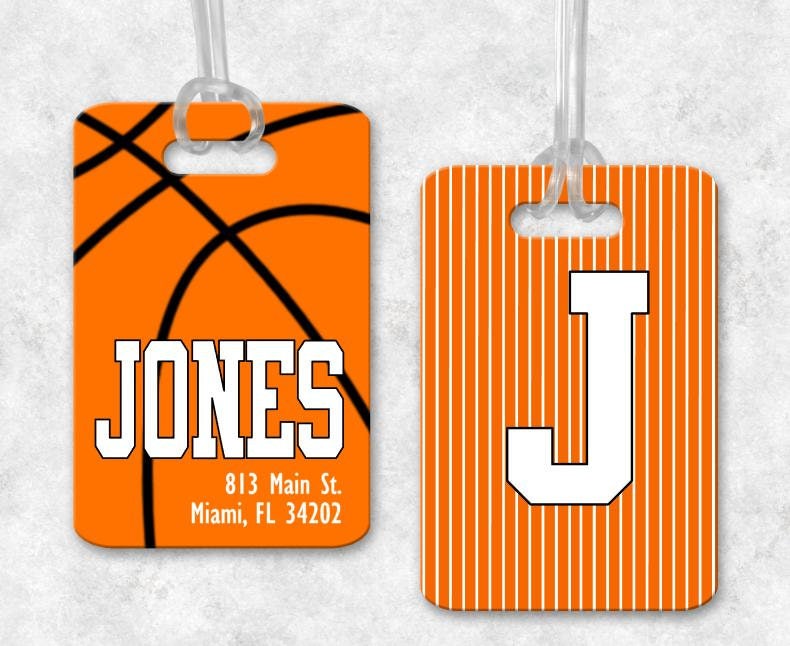 Basketball Luggage Tag Basketball Backpack Tag Basketball Etsy Singapore
