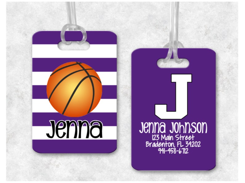 Sports Bag Tag Soccer, Volleyball Bag Tag, Baseball Bag Tag, Softball Bag Tag, Luggage Tag Personalized, Monogrammed Bag Tag, Basketball Tag image 2