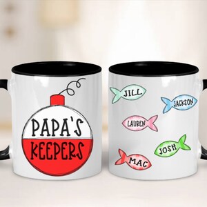 Fishing Gifts for Men, Hooked On Dad, Hooked on Papa, Papa Fathers Day Gift From Kids, Personalized Gifts for Dad, Papa Gift, Grandpa Gift