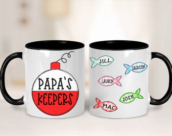 Fishing Gifts for Men, Hooked On Dad, Hooked on Papa, Papa Fathers Day Gift From Kids, Personalized Gifts for Dad, Papa Gift, Grandpa Gift