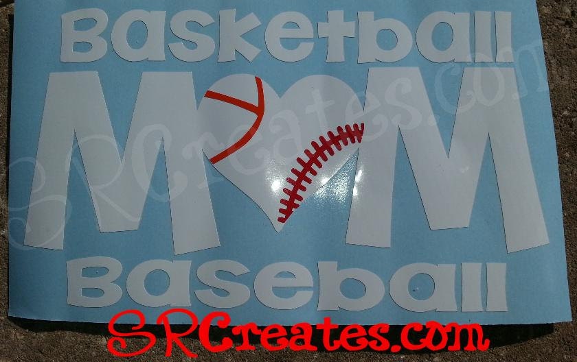 Sports Mom Car Decal Baseball Mom Football Mom Soccer Mom Etsy