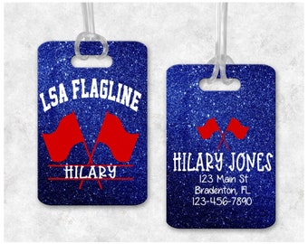 Colorguard Bag Tag, Flagline Bag Tag, Colorguard Gifts, Personalized Backpack Tag, Gifts for Colorguard, Luggage Tag Customized