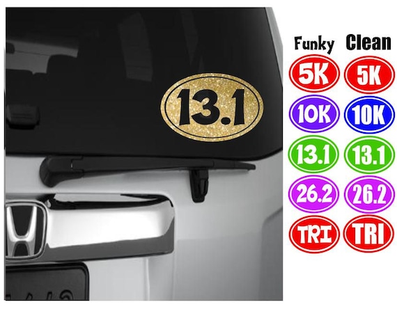 Race Decal, Runner Decal, Half Marathon Gift, Running Gifts, Marathon Gift, 13.1 Sticker, 26.2 Window Decal, Triathlon Gifts, 5K Sticker