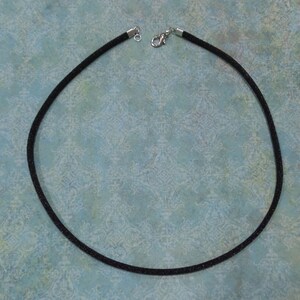 Black Satin Necklace Cord with Silver Plated Lobster Clasp, Ready to Ship, 2 mm or 4 mm Choose Length 14 inch to 40 inch image 3