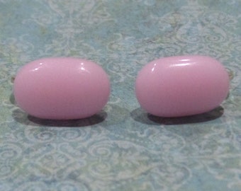 Pastel Pink Clip on Earings, Pink Clip Earring, For Non Pierced Ears, Fused Glass Jewelry, Ready to Ship - Nicely -8