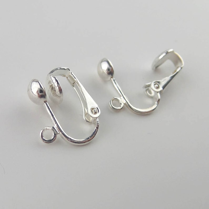 Red Clip on Earrings, Red Dangle Clip Earrings, Bold Red Fused Glass