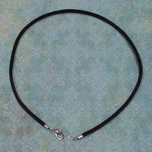 Black Satin Necklace Cord with Silver Plated Lobster Clasp, Ready to Ship, 2 mm or 4 mm Choose Length 14 inch to 40 inch image 4