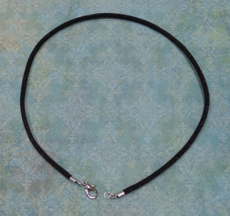 Black Satin Necklace Cord with Silver Plated Lobster Clasp, Ready to Ship, 2 mm or 4 mm Choose Length 14 inch to 40 inch image 4