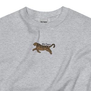 Embroidered Easy Tiger Unisex Crewneck