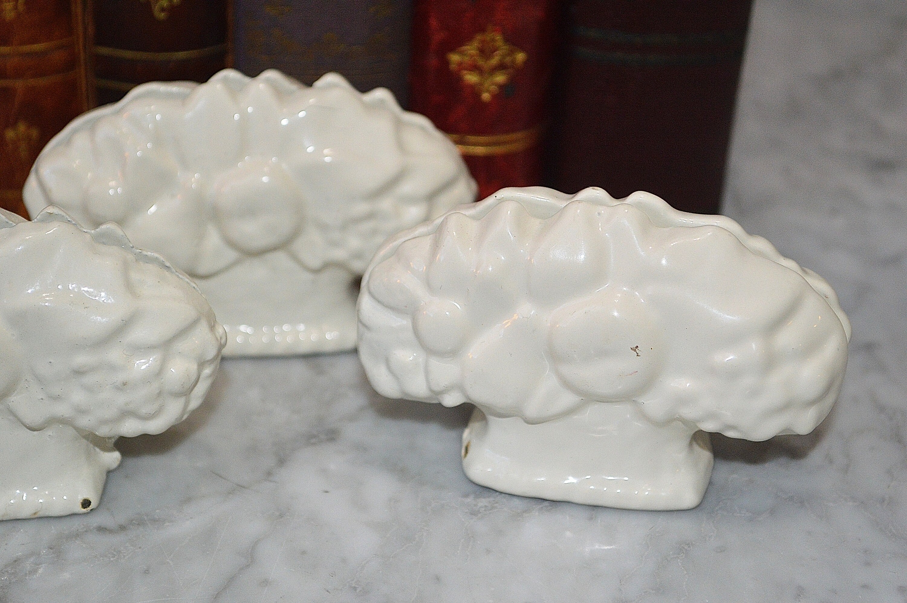 Vintage Place Card Holders Set of 6 Tableware White Floral Etsy