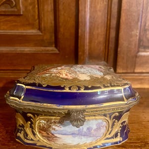 アンティーク フランス セーヴル様式 コバルトブルー ジャルディニエール 2点 Sevres cobalt blue - Etsy 日本